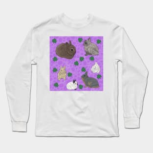 Netherland Dwarf Rabbits Purple Long Sleeve T-Shirt